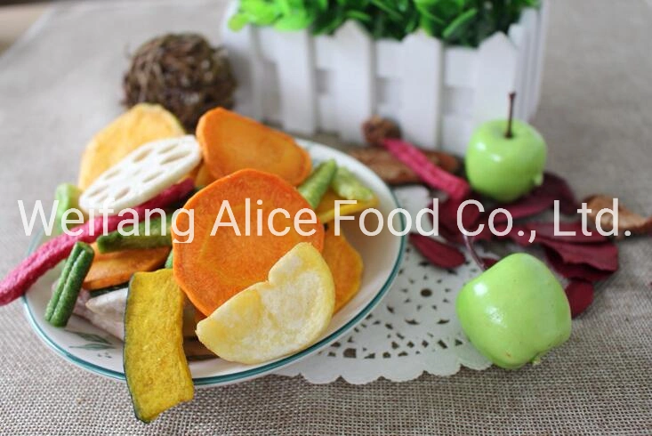 China Healthy Food Supplier Kosher Halal Certificated Fried Mixed Fruits Chips Vf Mixed Fruit