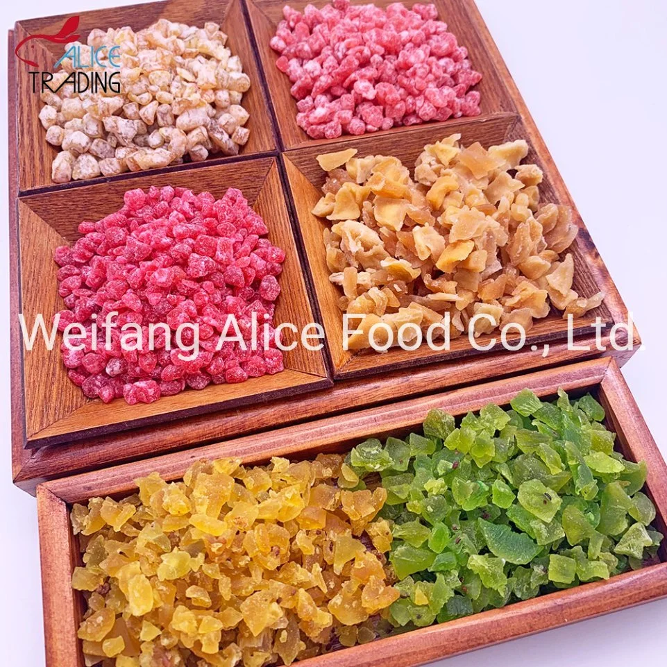 Food Ingredients Air Drying Dried Fruit Dice Kiwi Strawberry Apple Cherry Dehydrated Fruit