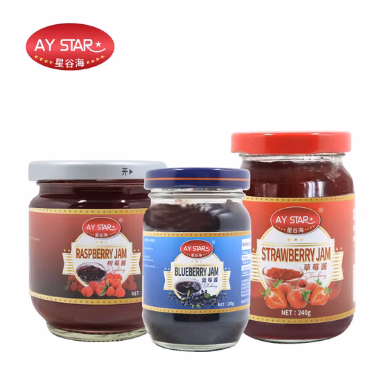 Healthy Fresh Fruit Natural Ingredient Private Label Glass Jars Halal Strawberry Jam